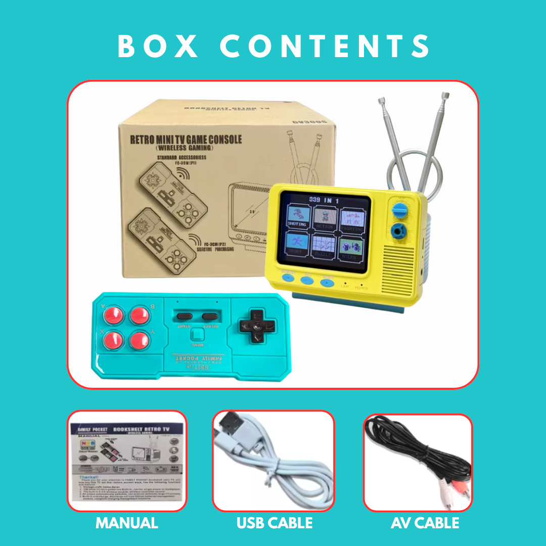 Console Retro with +300 Classic Games